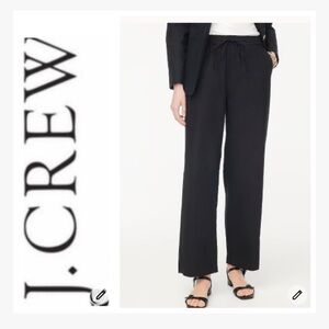 NWT J. Crew Women's Black Linen Drawstring Pants